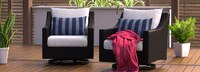 Deco™ Set of 2 Sunbrella® Outdoor Motion Club Chairs - Sunset Red