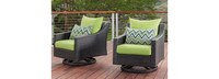 Deco™ Set of 2 Sunbrella® Outdoor Motion Club Chairs - Sunset Red