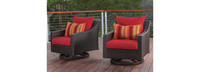 Deco™ Set of 2 Sunbrella® Outdoor Motion Club Chairs - Tikka Orange