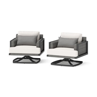 Vistano™ Set of 2 Sunbrella® Outdoor Motion Club Chairs - Gray