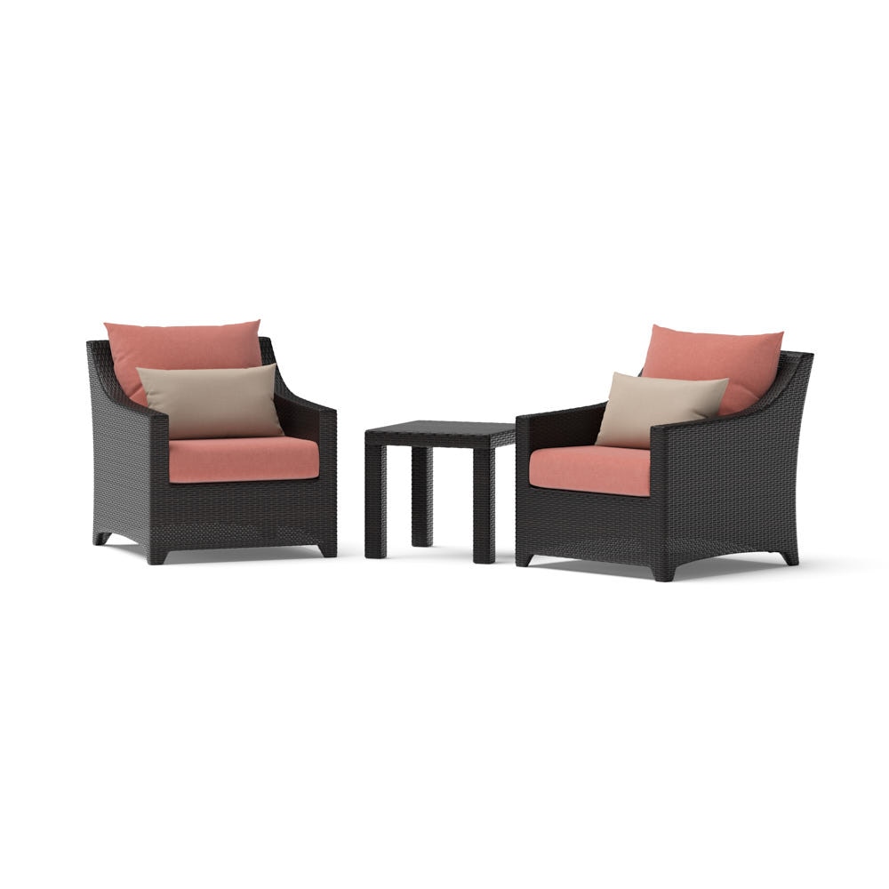 Deco™ 3 Piece Sunbrella® Outdoor Club Chairs & Side Table - Play Adobe