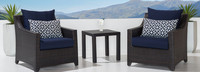 Deco™ Set of 2 Sunbrella® Outdoor Club Chairs & Side Table - Charcoal Gray