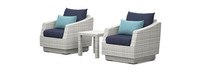 Cannes™ Club Chairs & Side Table - Blue