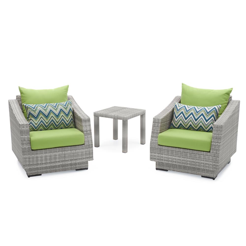 Cannes™ Club Chairs and Side Table - Ginkgo Green