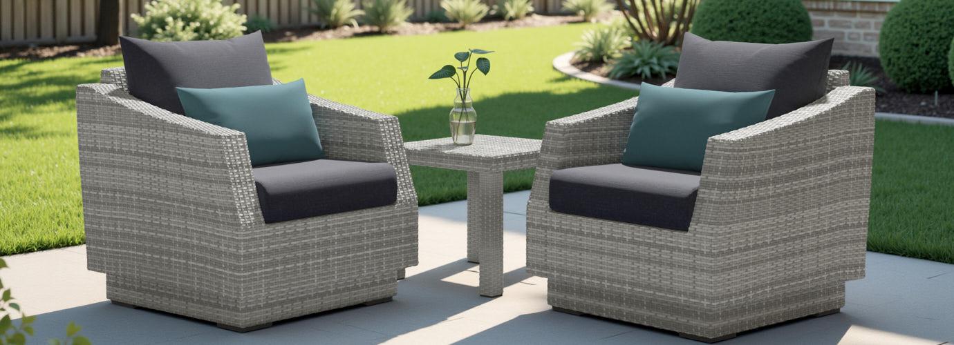 RST Brands Cannes Club Chairs & Side Table - Thumbnail 2