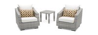 Cannes™ Club Chairs and Side Table - Moroccan Cream