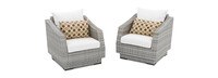 Cannes™ Club Chairs and Side Table - Moroccan Cream