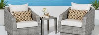 Cannes™ Club Chairs and Side Table - Moroccan Cream