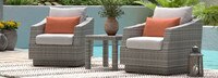 Cannes™ Club Chairs & Side Table - Maxim Beige