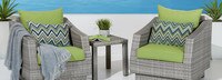 Cannes™ Club Chairs & Side Table - Maxim Beige