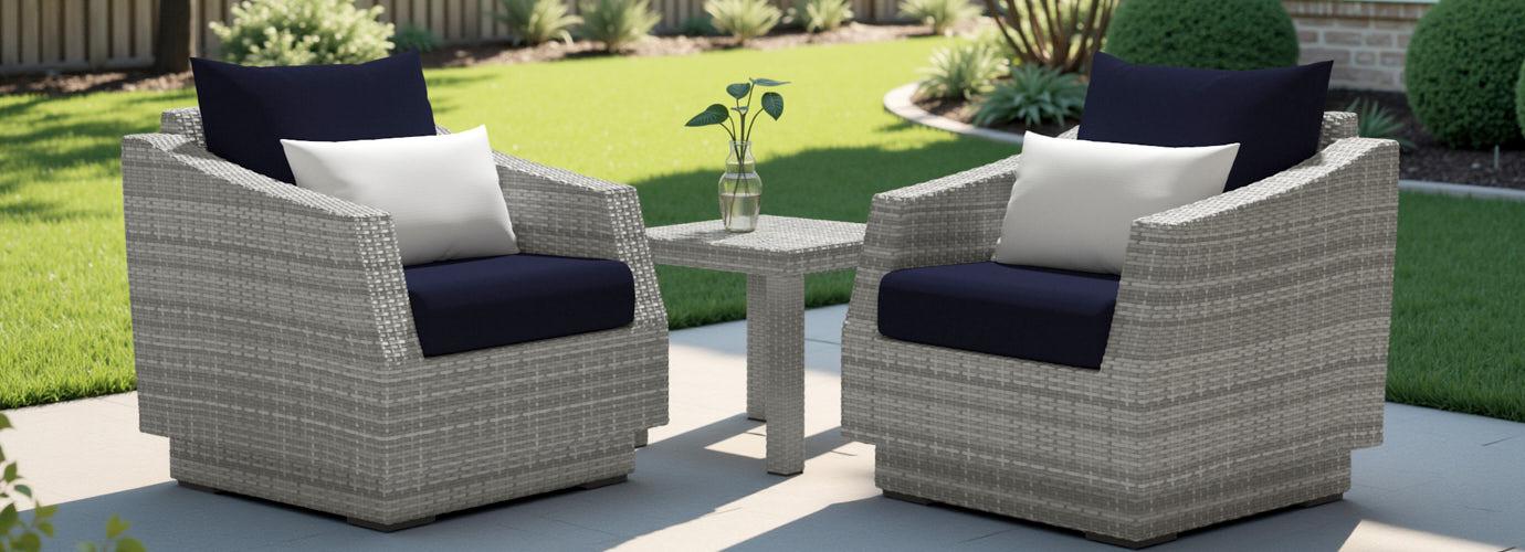 RST Brands Cannes Club Chairs & Side Table - Thumbnail 4