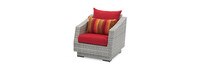 Cannes™ 3 Piece Sunbrella® Outdoor Club Chairs & Side Table - Sunset Red
