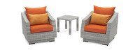 Cannes™ Club Chairs and Side Table - Tikka Orange