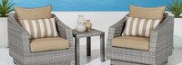 Cannes™ Club Chairs and Side Table - Tikka Orange