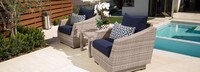Cannes™ Club Chairs and Side Table - Tikka Orange