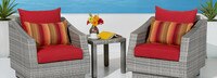 Cannes™ Club Chairs and Side Table - Tikka Orange