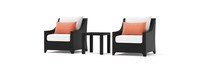 Deco™ Club Chairs and Side Table - Cast Coral