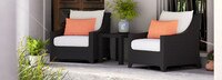 Deco™ Club Chairs and Side Table - Cast Coral