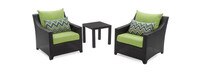 Deco™ Club Chairs and Side Table - Ginkgo Green