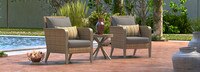 Grantina™ Set of 2 Sunbrella® Outdoor Club Chairs & Side Table - Centered Ink
