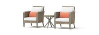 Grantina™ Club Chairs and Side Table - Cast Coral