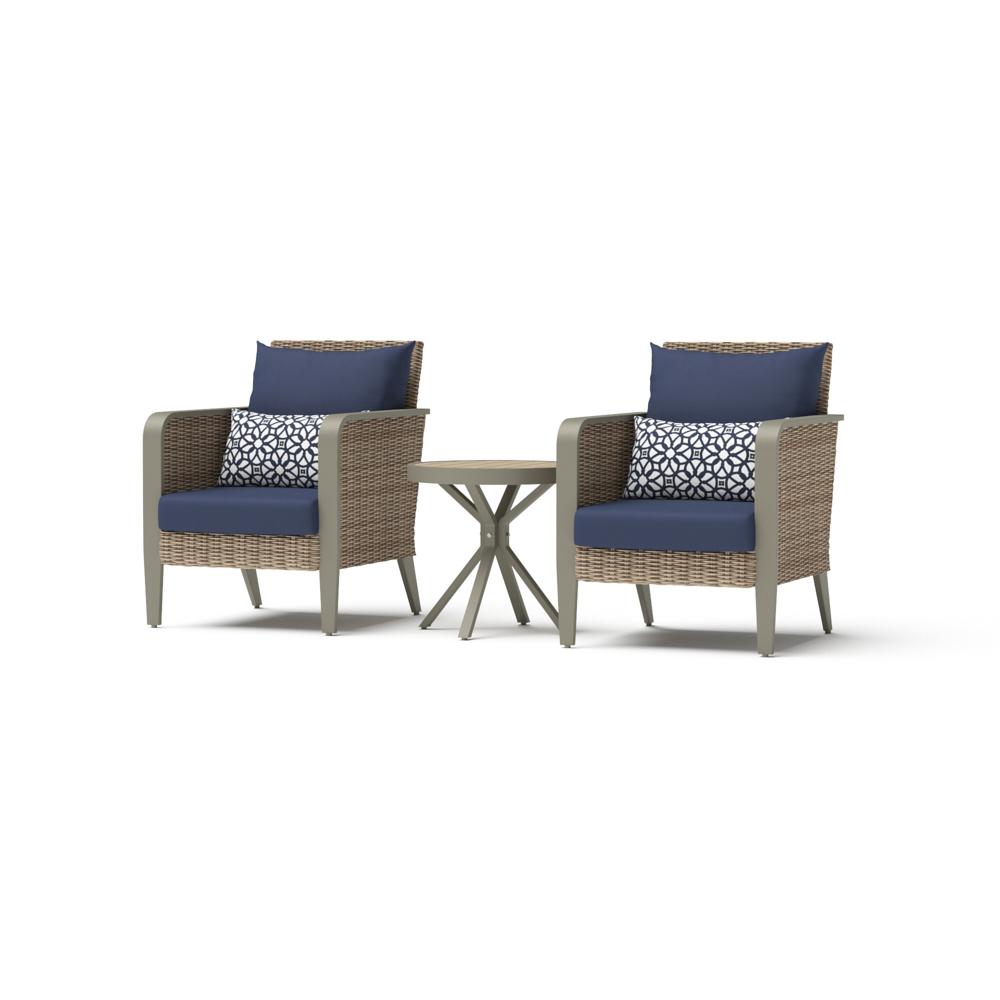 Grantina™ Club Chairs and Side Table - Navy Blue