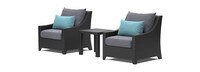 Deco™ Club Chairs and Side Table - Gray