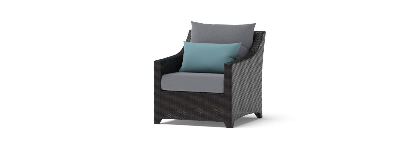 Deco™ 3 Piece Outdoor Club Chairs & Side Table - Olefin Gray