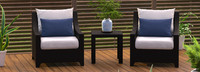Deco™ Set of 2 Sunbrella® Outdoor Club Chairs & Side Table - Navy Blue