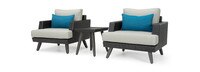 Portofino® Casual Sunbrella® Outdoor Club Chairs & Side Table - Dove