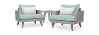 Portofino® Casual Sunbrella® Outdoor Club Chairs & Side Table - Spa