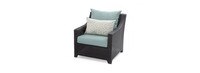 Deco™ Set of 2 Sunbrella® Outdoor Club Chairs & Side Table - Spa Blue