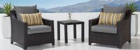 Deco™ Set of 2 Sunbrella® Outdoor Club Chairs & Side Table - Spa Blue