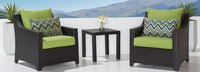 Deco™ Set of 2 Sunbrella® Outdoor Club Chairs & Side Table - Spa Blue