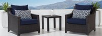 Deco™ Set of 2 Sunbrella® Outdoor Club Chairs & Side Table - Spa Blue