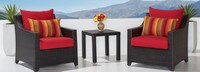Deco™ Set of 2 Sunbrella® Outdoor Club Chairs & Side Table - Spa Blue