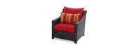Deco™ Set of 2 Sunbrella® Outdoor Club Chairs & Side Table - Sunset Red