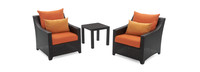 Deco™ Set of 2 Sunbrella® Outdoor Club Chairs & Side Table - Tikka Orange