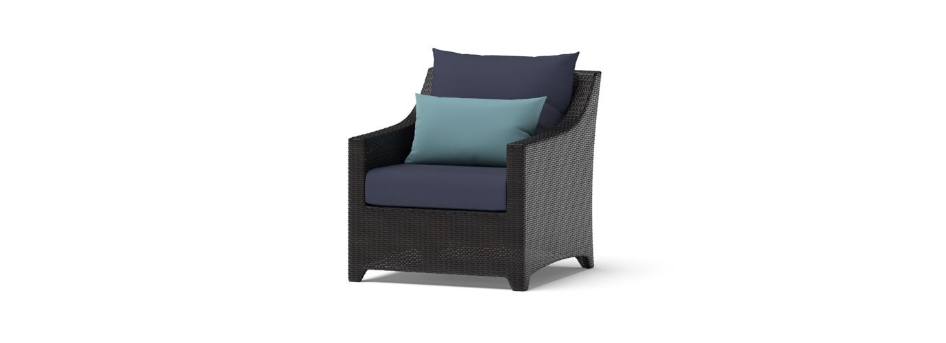 Deco™ 5 Piece Outdoor Club Chair & Ottoman Set - Olefin Blue