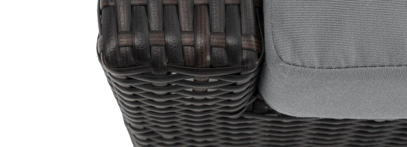 Deco™ 5 Piece Sunbrella® Outdoor Club Chair & Ottoman Set - Charcoal Gray