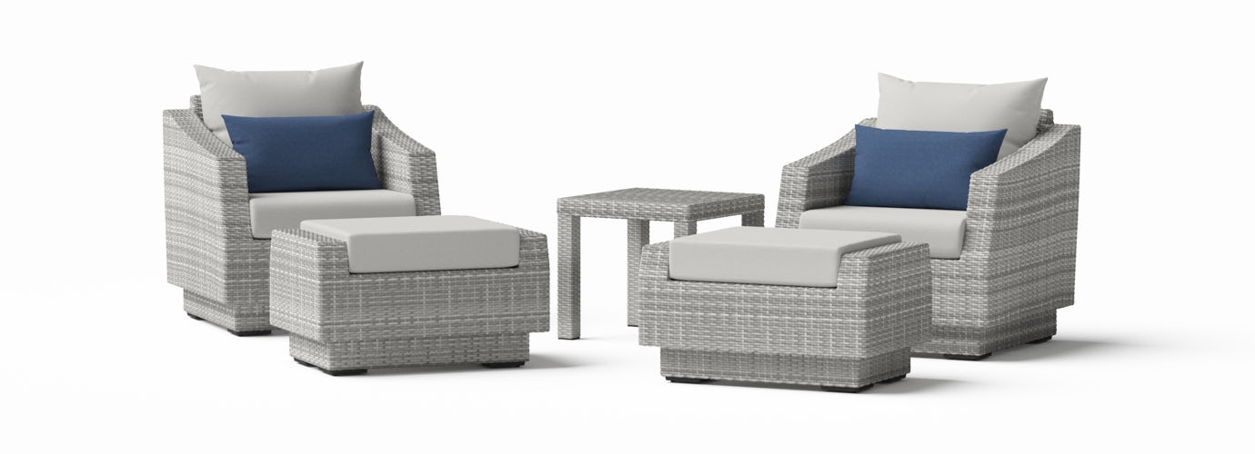 RST Brands Cannes Outdoor Club Chair & Ottoman Set