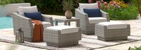 Cannes™ 5 Piece Club Chair & Ottoman Set - Bliss Ink
