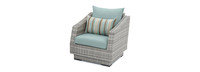 Cannes™ 5 Piece Club Chair and Ottoman Set - Bliss Blue