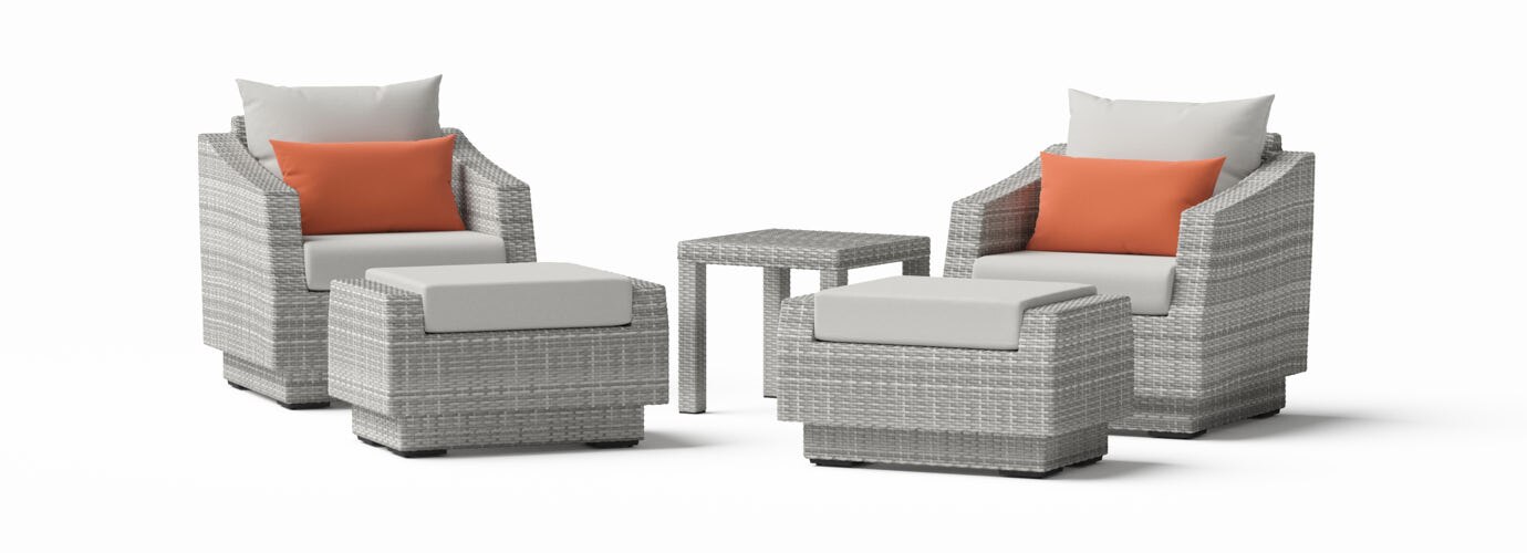 RST Brands Cannes Outdoor Club Chair & Ottoman Set - Thumbnail 5