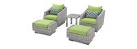 Cannes™ 5 Piece Club Chair and Ottoman Set - Ginkgo Green