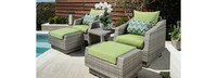 Cannes™ 5 Piece Club Chair and Ottoman Set - Ginkgo Green