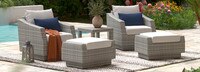 Cannes™ 5 Piece Club Chair and Ottoman Set - Ginkgo Green
