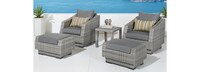 Cannes™ 5 Piece Club Chair and Ottoman Set - Ginkgo Green