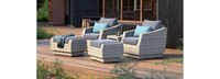 Cannes™ 5 Piece Club Chair and Ottoman Set - Ginkgo Green