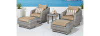 Cannes™ 5 Piece Club Chair and Ottoman Set - Ginkgo Green